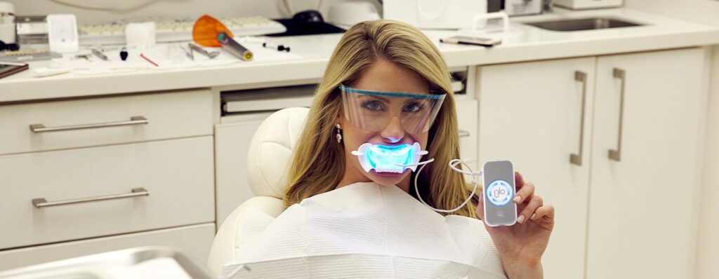 Teeth whitening with glo